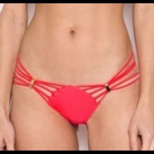 Anemone Bikini Bottom Red Pink Coral